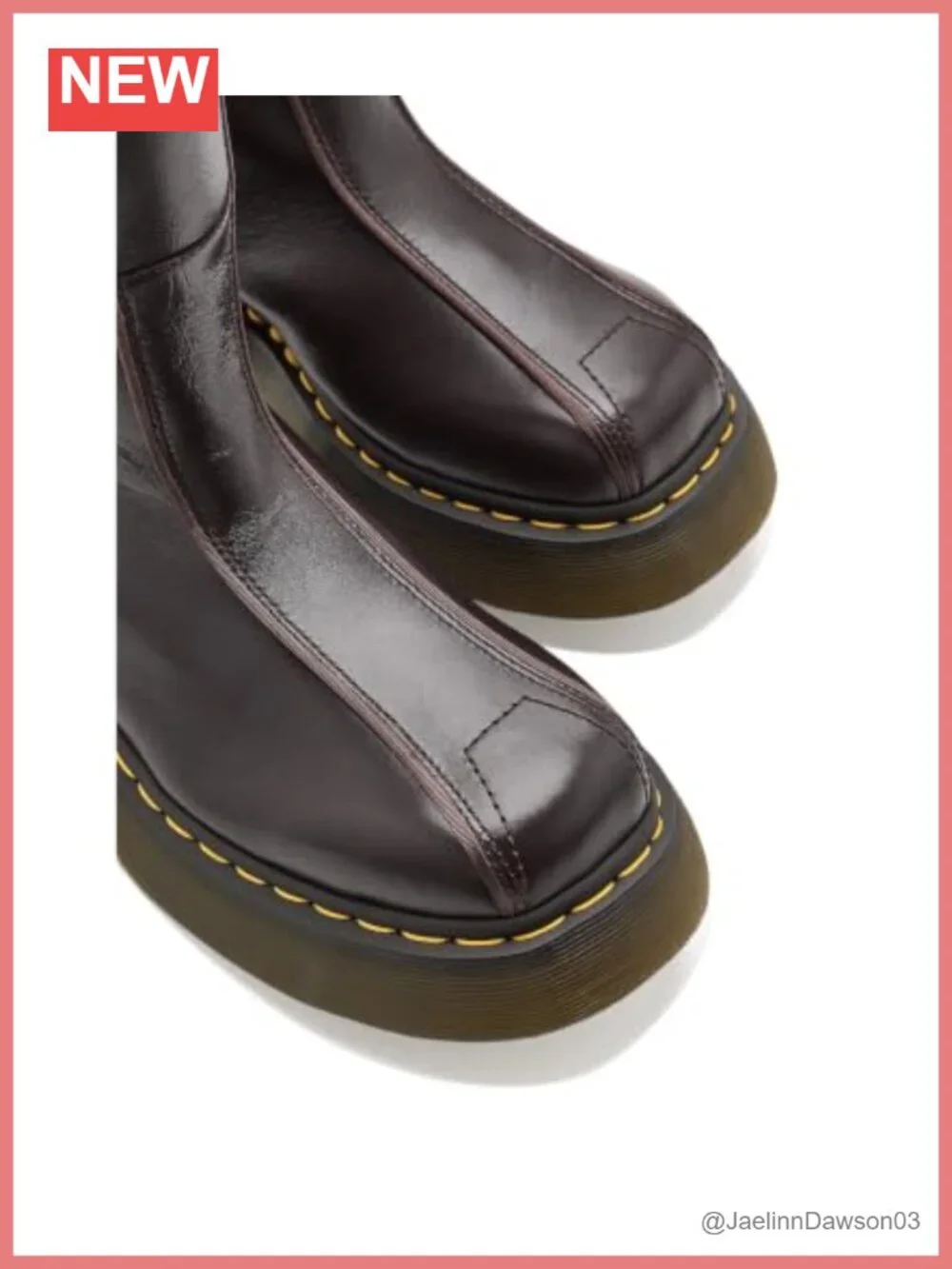 Knee High Leather Platform Boots with Zip Closure